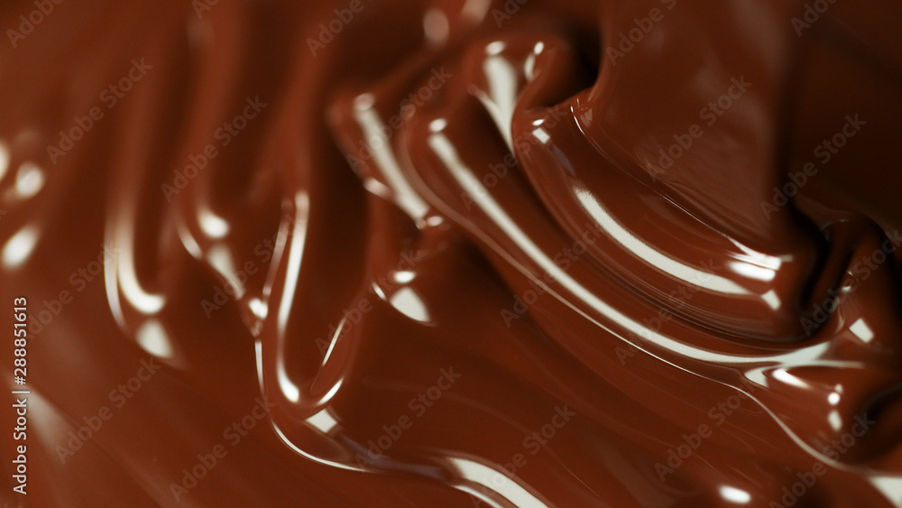 Detail of molten hot chocolate pouring Detail of molten hot chocolate pouring