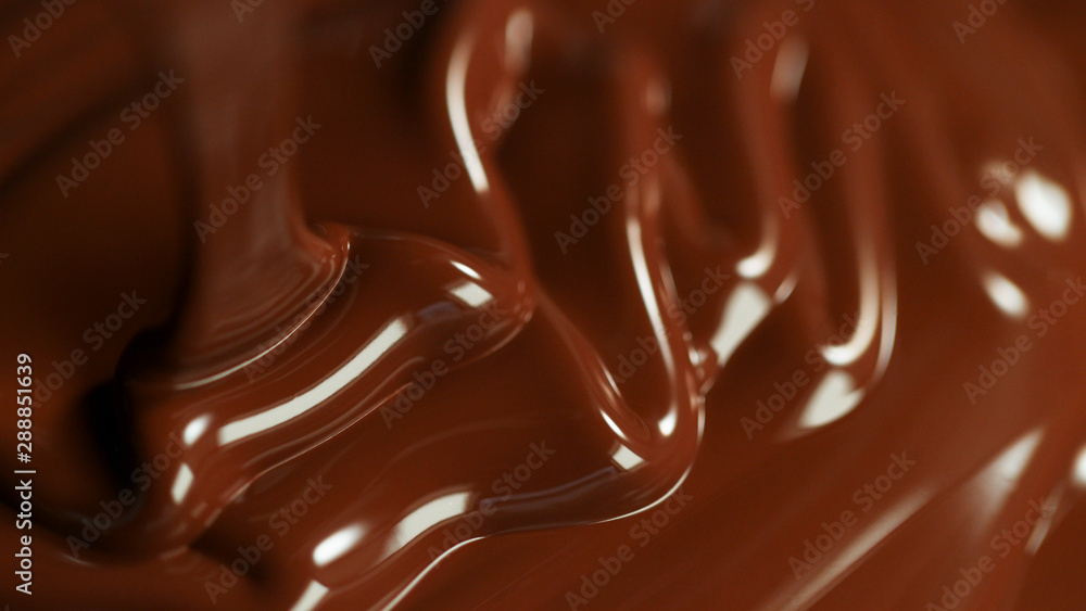 Detail of molten hot chocolate pouring Detail of molten hot chocolate pouring