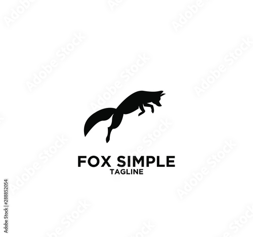 fox run unique logo icon design vector