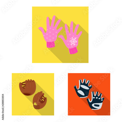 Isolated object of own and textile logo. Collection of own and safety vector icon for stock.
