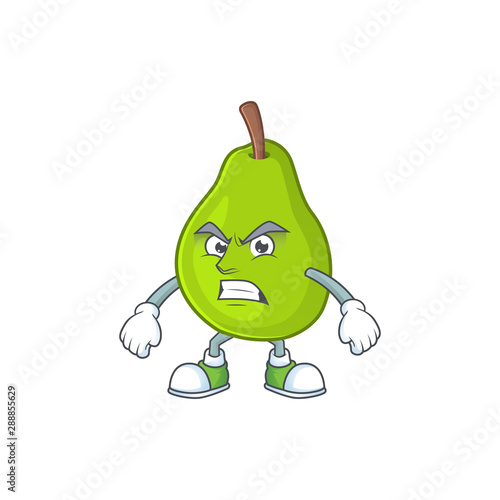 Scream guava fresh shape cartoon with mascot