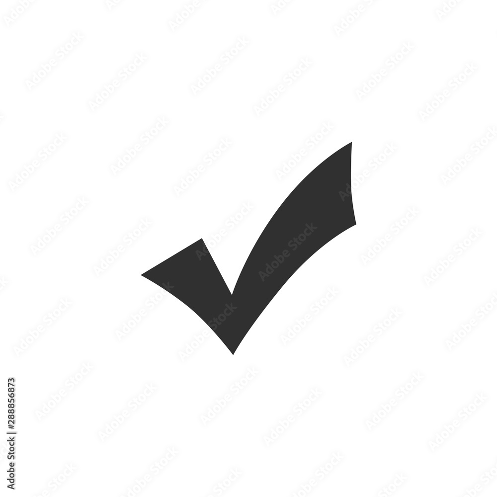 Check mark vector icon. Check mark black icon. Check mark icon isolated on white background Check mark vector icon. Check mark black icon. Check mark icon isolated on white background