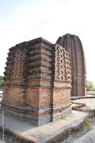 BEAUTIFUL ARCHITECTURE IN TEMPLE OF NIBIA KHERA UTTAR PRADESH INDIA photo