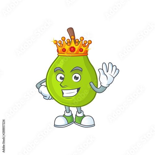 King green guava cartoon character for dessert healthy