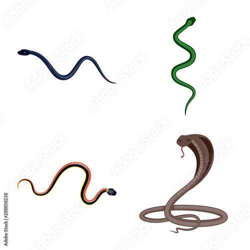 Vector illustration of poison and evil icon. Collection of poison and bite vector icon for stock.