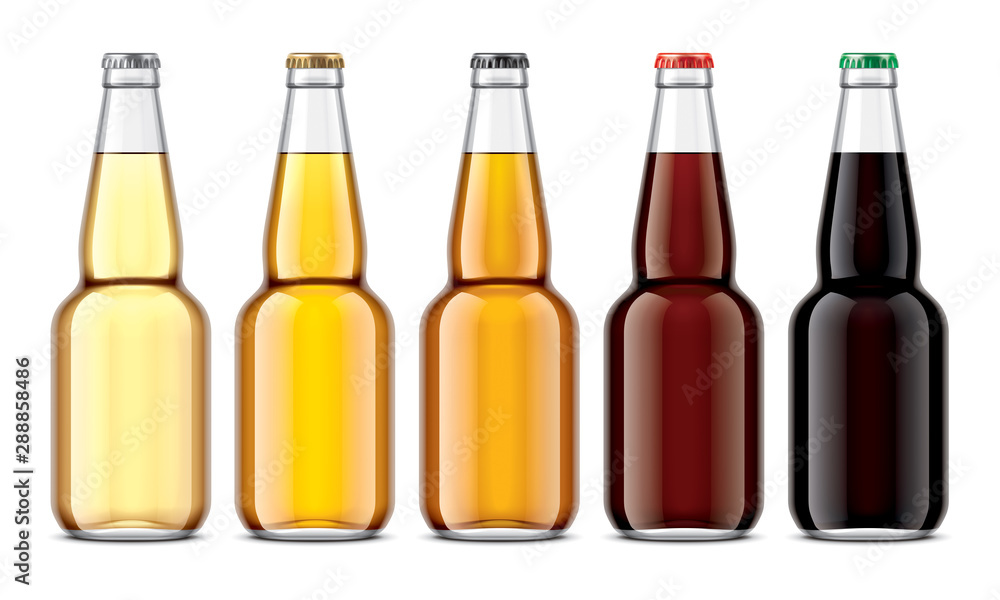 Set of Glass beer bottles Set of Glass beer bottles