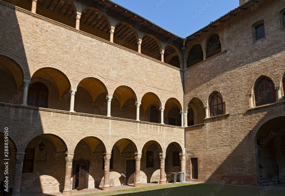 The courtyard of Rocca Sanvitale in Fontanellato