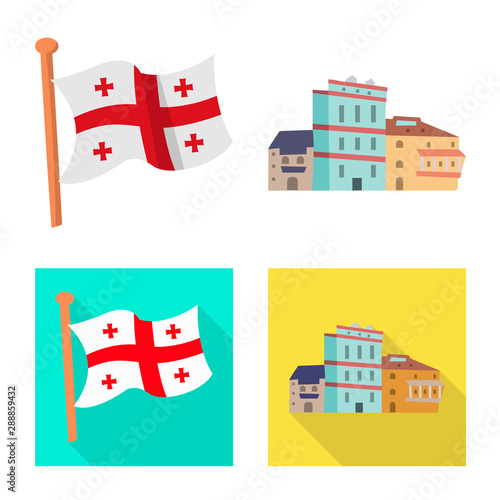 Vector illustration of culture and sightseeing sign. Collection of culture and originality stock symbol for web.