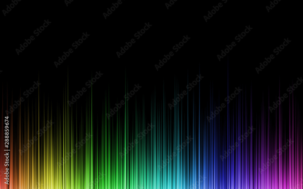 Rainbow soundwave illustration