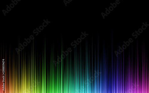 Rainbow soundwave illustration
