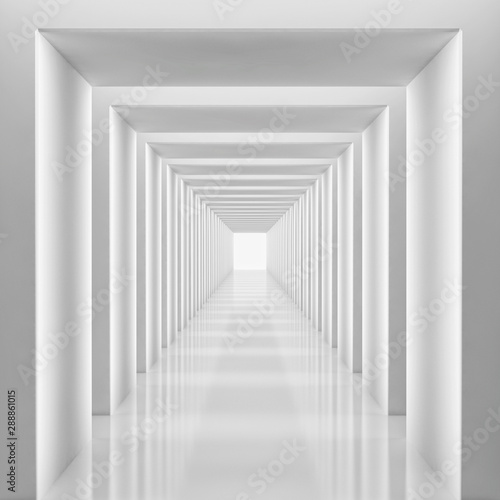 Fototapeta Naklejka Na Ścianę i Meble -  modern bright entrance corridor, apartment interior illustration 3D rendering