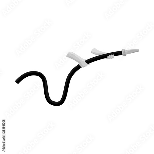 Isolated object of hose and spraying sign. Set of hose and fireman stock symbol for web.