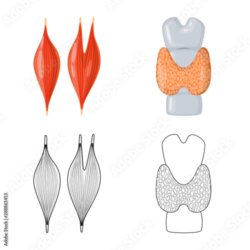 Vector illustration of biology and scientific symbol. Collection of biology and laboratory vector icon for stock.