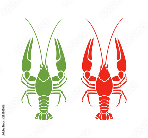 Crayfish logo. Isolated crayfish on white background © oleg7799