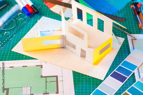 Layout of the house on the ...