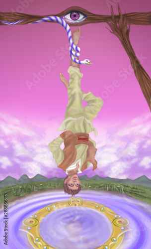 Fotografie The hanged man of the Tarots