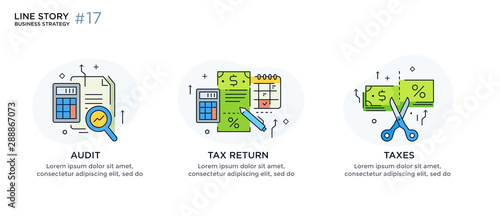 Set of illustrations concept with business concept. Workflow, growth, graphics. Business development, milestones, start-up. linear illustration Icons infographics. Landing page site print poster. Line