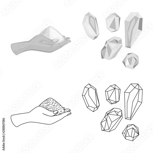 Isolated object of cooking and sea icon. Collection of cooking and baking stock symbol for web.