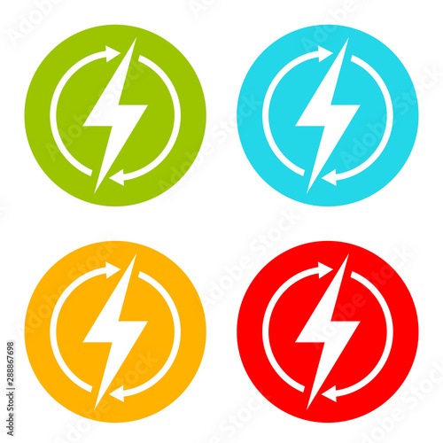 Energy vector logo isolated on white background