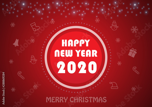 Happy New Year background with 2020
