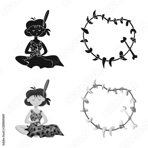 Isolated object of evolution and prehistory sign. Collection of evolution and development vector icon for stock.