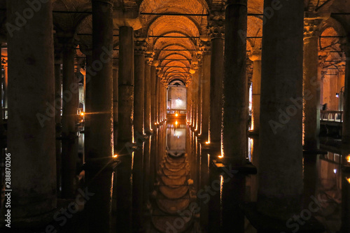 The Basilica Cistern - underground water reservoir. Istanbul, Turkey