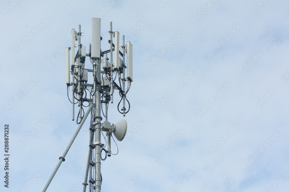 Radio Antenna with blue sky