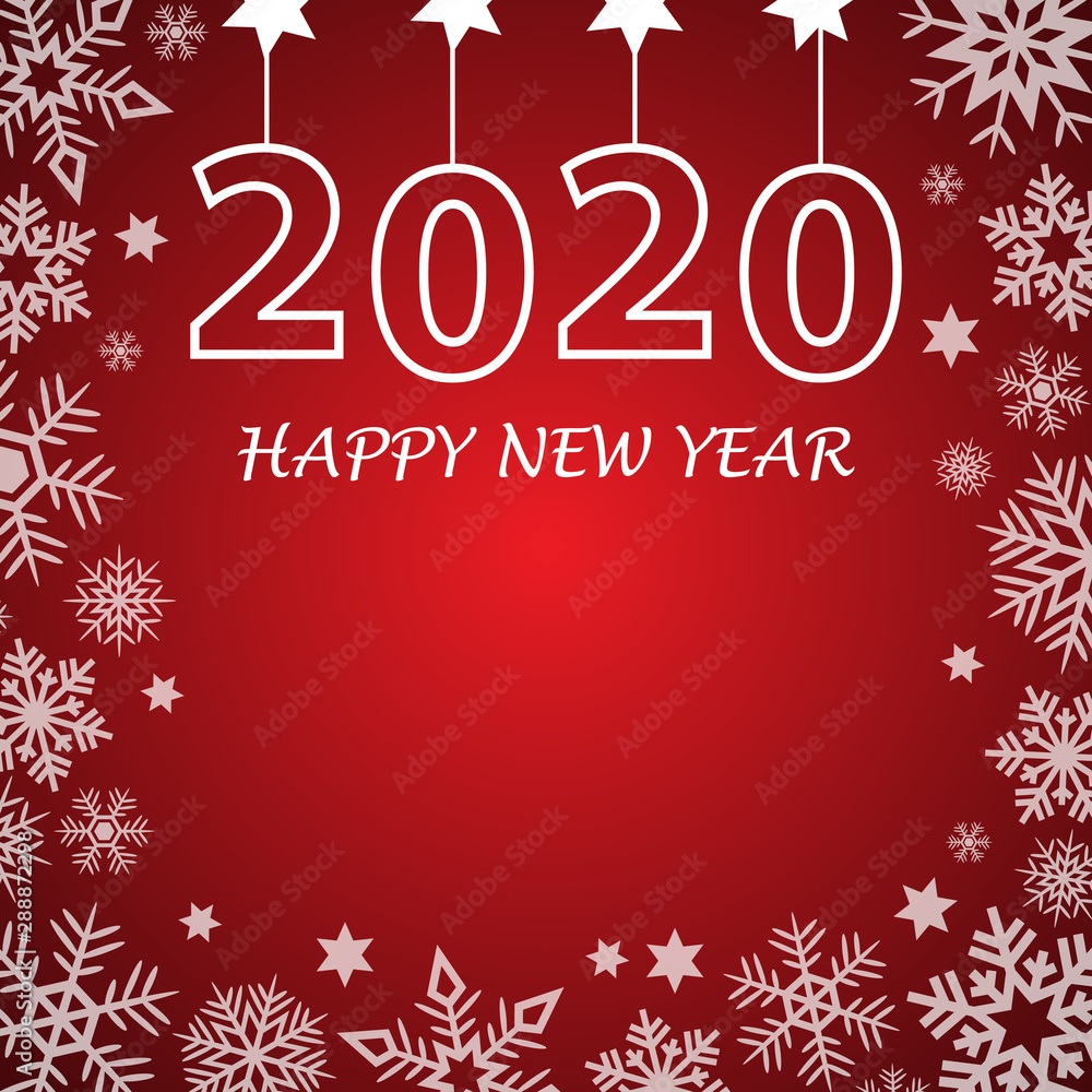 New Year greeting card 2020