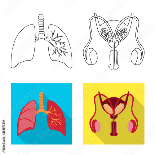 Vector design of biology and scientific logo. Set of biology and laboratory stock vector illustration.