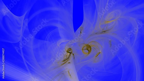 Abstract fractal forms morph and oscillate (Loop)