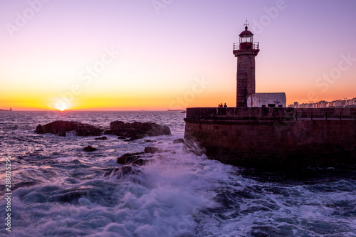Leuchtturm Felgueiras Porto Sonnenuntergang