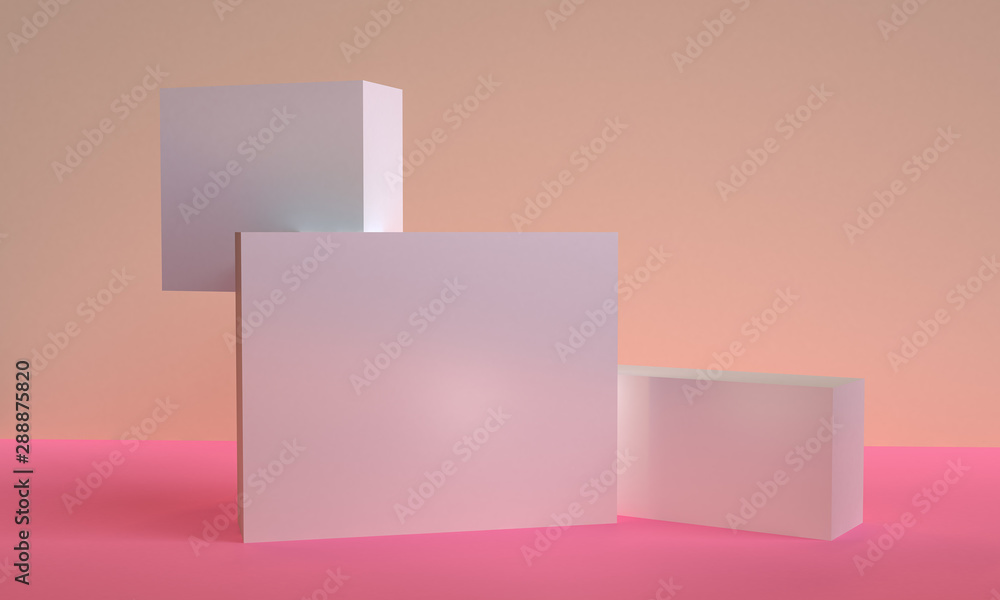 Geometric shape scene minimal, 3d rendering. Geometric shape scene minimal, 3d rendering.