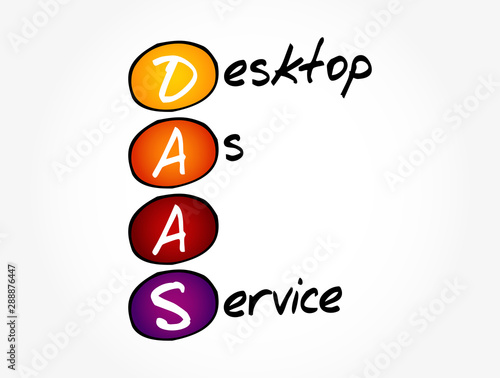 DAAS - Desktop As A Service acronym, technology concept background
