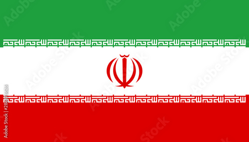 Iranian  national flag. Vector illustration. Tehran