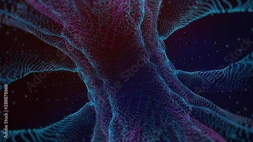 Seamless blue-pink abstract fractal form.