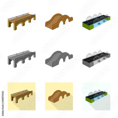 Vector illustration of connection and design logo. Collection of connection and side stock vector illustration.