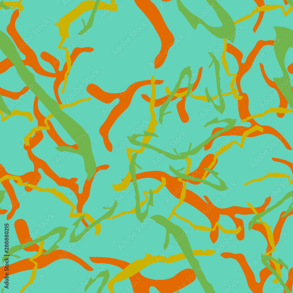 UFO camouflage of various shades of green, yellow and orange colors UFO camouflage of various shades of green, yellow and orange colors