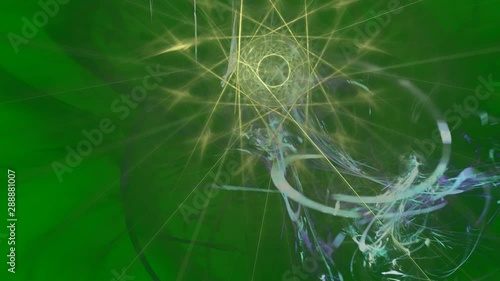 Abstract fractal forms morph and oscillate (Loop)