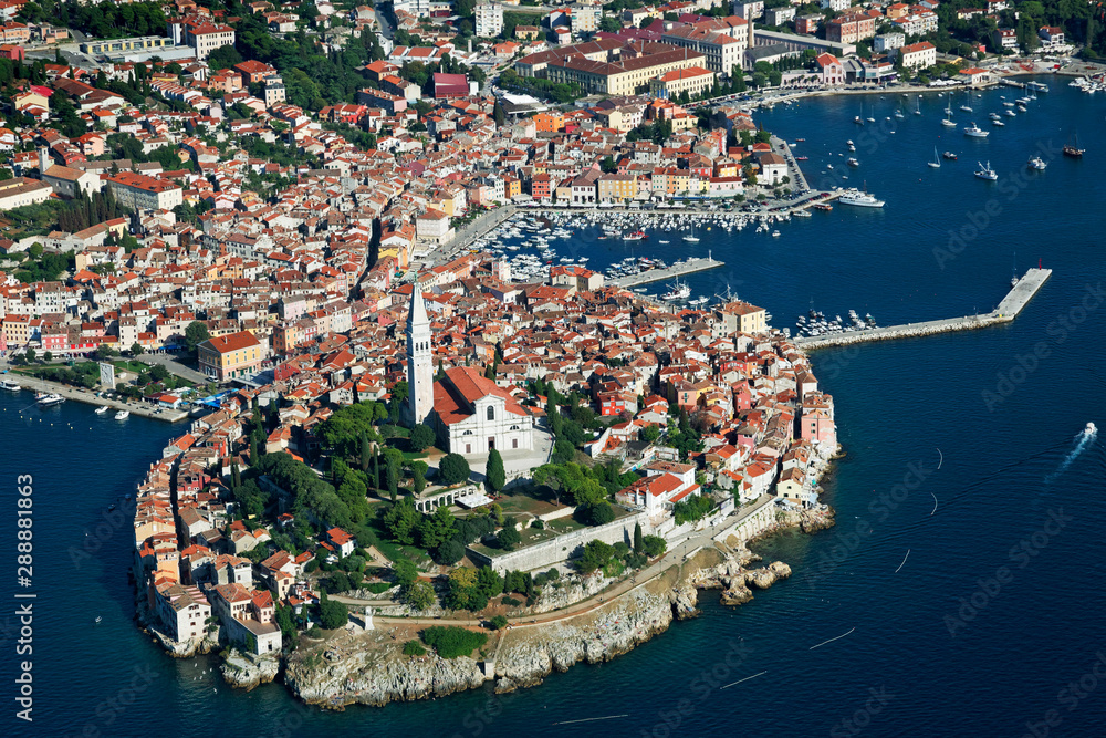 Aerial photo of Rovinj town, Istra, Croatia