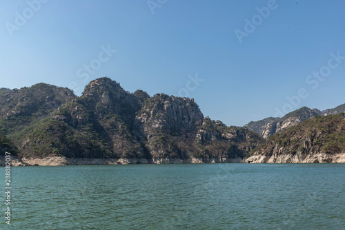 landscape of mountain and lake