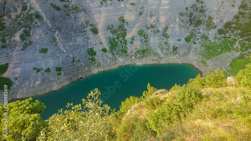 Blue lake Imotski in Croatia