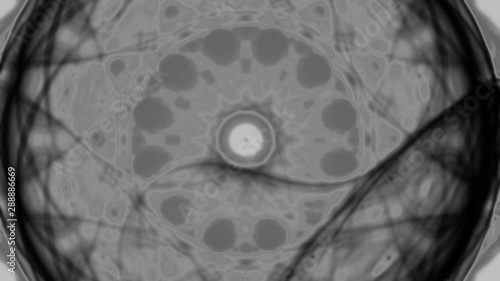 Abstract fractal forms morph and oscillate (Loop)