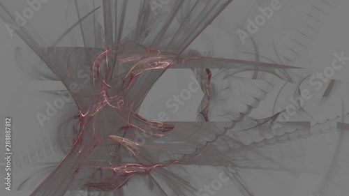 Abstract fractal forms morph and oscillate (Loop)