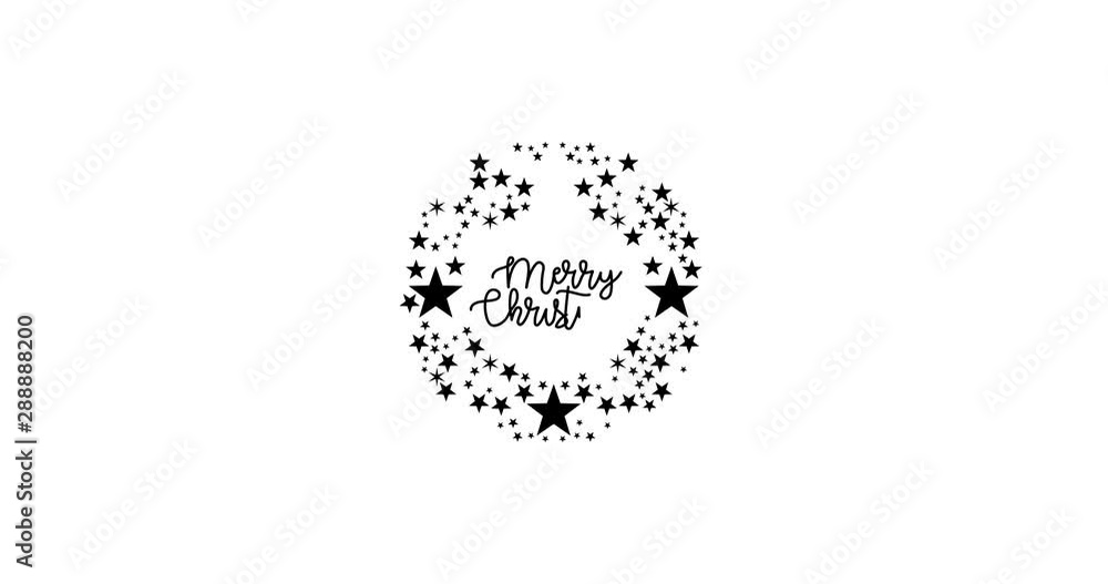 Merry Christmas and Happy New Year to everybody. Image of stars in a circle with text inside Merry Christmas and Happy New Year to everybody. Image of stars in a circle with text inside