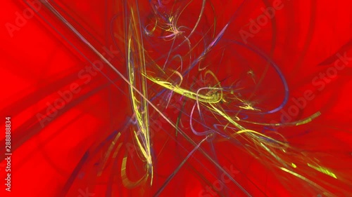 Abstract fractal forms morph and oscillate (Loop)