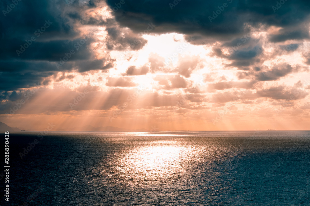 Stunning views from the machichaco lighthouse towards gaztelugatxe. Basque Country