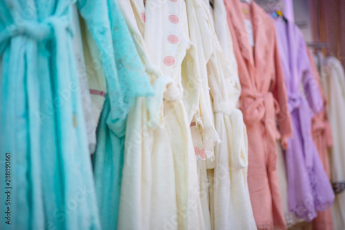 Turkish cotton bathrobes in the shop