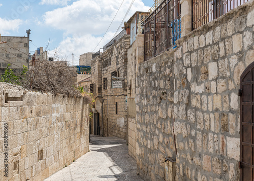 Fototapeta Naklejka Na Ścianę i Meble -  Quiet streets of the Old City in Jerusalem, Israel