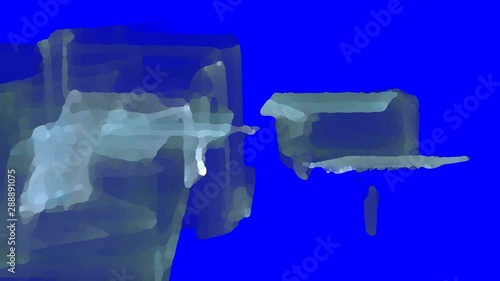 Abstract fractal forms morph and oscillate (Loop)