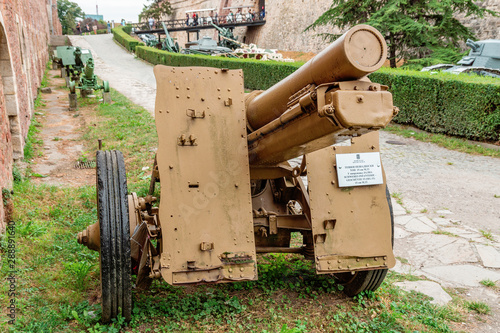 German field gun sIG 33 at the Belgrade military museum